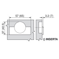79T9590B CLIP top Stollenscharnier 95°, mit Feder, Topf: INSERTA