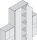 79T9590B CLIP top Stollenscharnier 95°, innenliegend, mit Feder, Topfbefestigung: Inserta