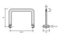 60.8930 Klemmbügel *Sohns* für 4mm Draht...