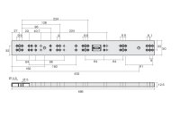 Distanzleiste für Auszüge 486x50x12,5 mm