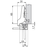 CLIP top Alurahmenscharnier 95°, Mittelanschlag, mit...