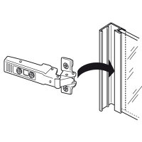 71T970A.22 CLIP top Alurahmenscharnier 95°, Innenanschlag, mit Feder, Topf: Klemmen