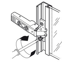 71T970A.22 CLIP top Alurahmenscharnier 95°, Innenanschlag, mit Feder, Topf: Klemmen