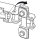 71T970A.22 CLIP top Alurahmenscharnier 95°, Innenanschlag, mit Feder, Topf: Klemmen