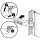 71T970A.22 CLIP top Alurahmenscharnier 95°, Innenanschlag, mit Feder, Topf: Klemmen