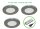 801004 3er Set, Trendi LED Einbau-/Aufbauspot, inklusive 15 Watt Trafo