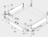 ZI7.0KS0 LEGRABOX pure Fronthalter, Höhe K, für...
