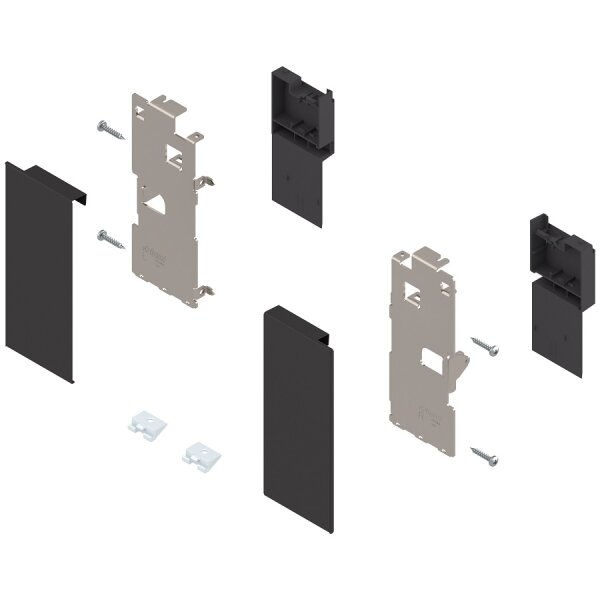 LEGRABOX pure Fronthalter, Höhe K, für Innenschubkasten li/re carbonschwarz ZI7.0KS0