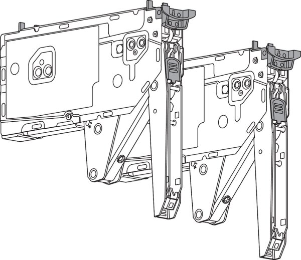 22K2910 AVENTOS HK top Hochklappe, Kraftspeicher, LF=3200-9000 (bei 2 Stück), für SERVO-DRIVE geeignet, Systemschrauben, 22K2910
