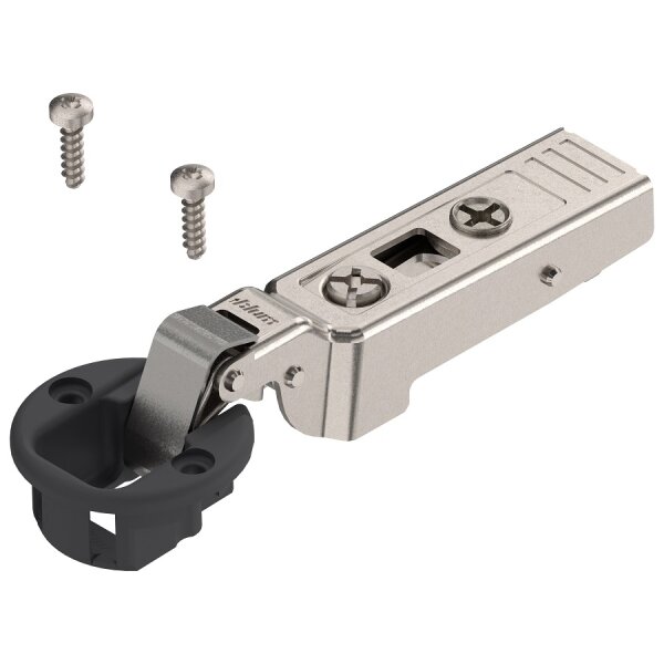 75T4200 CLIP top Glastürscharnier 94°, gekröpft, mit Feder, Topf: Schrauben