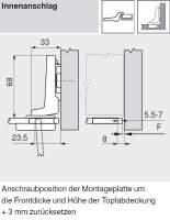 CLIP top Glastürscharnier 94°,...