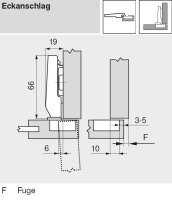 71T0550 CLIP top Minischarnier 94°, gerade, mit...