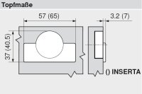 78A5453.T CLIP top 110° Winkelscharnier -15° III, max. aufschlagend, ohne Feder, Topf: Schrauben