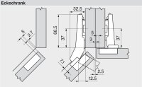 78T5550 CLIP top Winkelscharnier +45° II,...