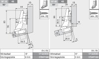 78A9555.T CLIP top 95° Winkelscharnier +20° II,...