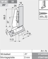 78A9456.T CLIP top Winkelscharnier +30° III, max....
