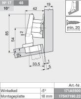 CLIP top Winkelscharnier +15° III, max. aufschlagend,...
