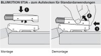 973A6000 BLUMOTION  zum Aufstecken, Weitwinkel-Scharnier...