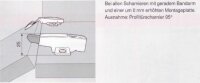 971A0500 BLUMOTION in Adapterplatte, kreuz (37/32), Zink, Spax-Schrauben, Bauhöhe: 25 mm