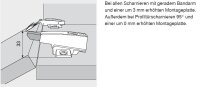 971A2700 BLUMOTION in Adapterplatte, kreuz (9,5/32), Zink, Spax-Schrauben, Bauhöhe: 33 mm