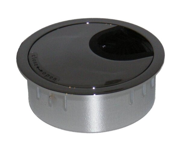 Zamak-Kabeldurchführung mit DREIKA-System, 60mm, Chrom poliert