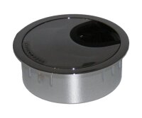 Zamak-Kabeldurchführung mit DREIKA-System, 60mm, Chrom poliert