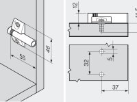 970.15E1 BLUMOTION Adapterplatte, kreuz (37/32),...