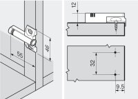 970.1701 BLUMOTION Adapterplatte, kreuz (9.5/32),...