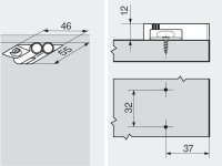 970.2501 BLUMOTION Doppeladapterplatte, kreuz (37/32),...