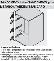 65.1000.01 Universal-Stangenlehre AVENTOS, CLIP top BLUMOTION, MODUL, TANDEM, MOVENTO, TANDEMBOX, METABOX
