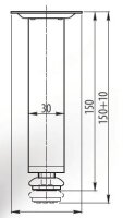 Möbelfuß 150mm Nickel matt D=30mm