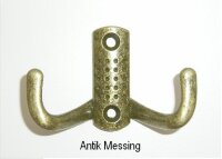 Kleiderhaken, Lochprägung, Chrom poliert, Satin, Messingoptik, Antik Messing oder Chrom matt