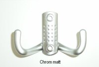 Kleiderhaken, Lochprägung, Chrom poliert, Satin, Messingoptik, Antik Messing oder Chrom matt