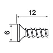 608.1200 Blechschraube, Senkkopf, Ø3,53 mm, Nennlänge: 12 mm