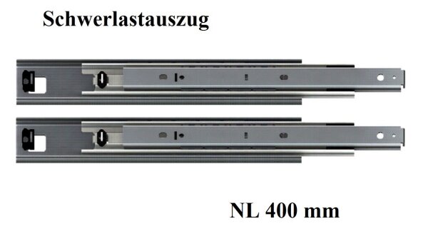 Set Kugelvollauszug Teleskopauszug Schwerlastauszug bis 115 kg  400mm