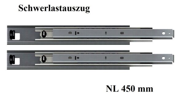 Set Kugelvollauszug Teleskopauszug Schwerlastauszug bis 115 kg  450mm