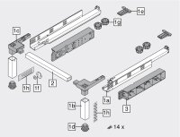 SPACE STEP Set, Kunststoff / Stahl, NL=460 mm