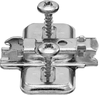 173S6100 CLIP Montageplatte, 0 mm, Stahl, Spax-Schrauben, HV: Langloch