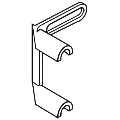 ZRU.00F0.91 Flaschenhalter für Querreling, Längsteiler, RAL 9001 cremeweiß