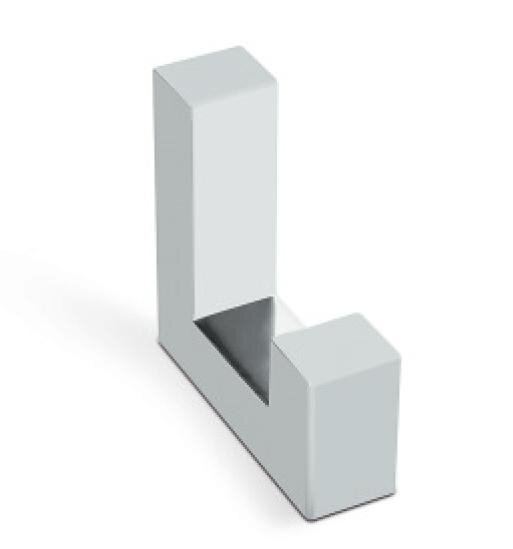 Kleiderhaken eckig Edelstahl Finish