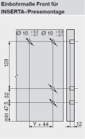 378M5004SG TANDEMBOX plus/antaro Spülenzarge, Höhe M=83 mm, RAL 9006 weißaluminium, NL=500mm, li/re