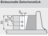 378M5004SG TANDEMBOX plus/antaro Spülenzarge, Höhe M=83 mm, RAL 9006 weißaluminium, NL=500mm, li/re