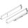 378M5004SG TANDEMBOX plus/antaro Spülenzarge, Höhe M=83 mm, RAL 9006 weißaluminium, NL=500mm, li/re