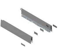 470N4502S MERIVOBOX Zarge indiumgrau, Höhe N (68,5 mm), NL=450 mm, li/re, inkl. Abdeckkappen