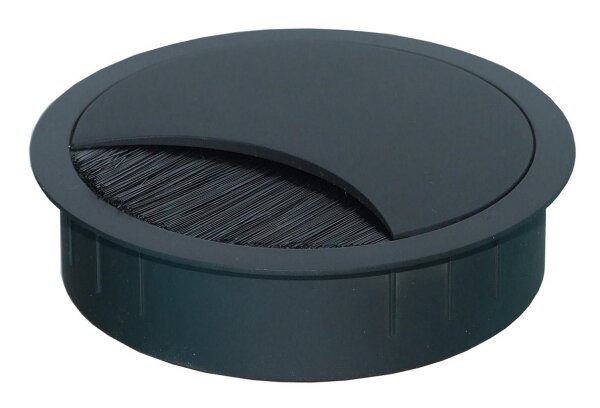 Kabeldurchlass Schwarz glänzend Ø 80mm