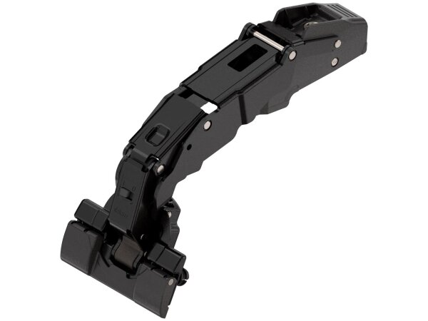 71B7690 onyx CLIP top BLUMOTION Weitwinkelscharnier für 0-Einsprung 155°, Mittelanschlag mit Feder Inserta