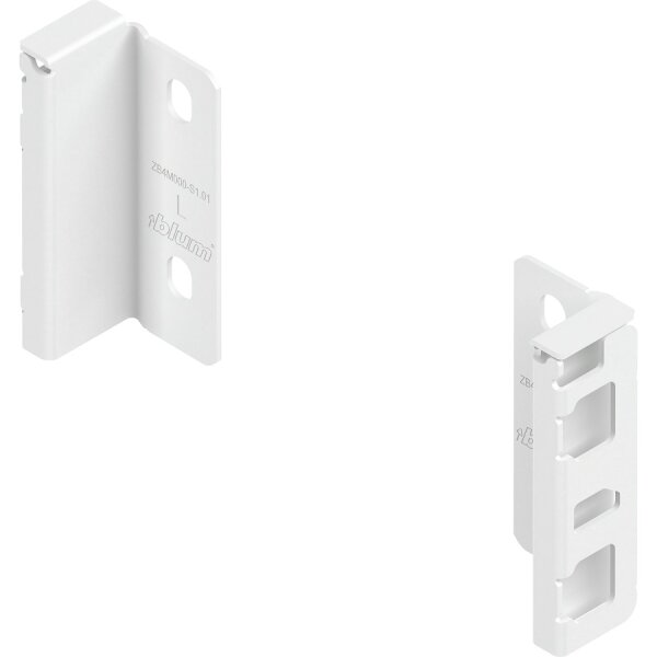 ZB4M000S MERIVOBOX Holzrückwandhalter, Höhe M (108 mm), links/rechts, seidenweiß,