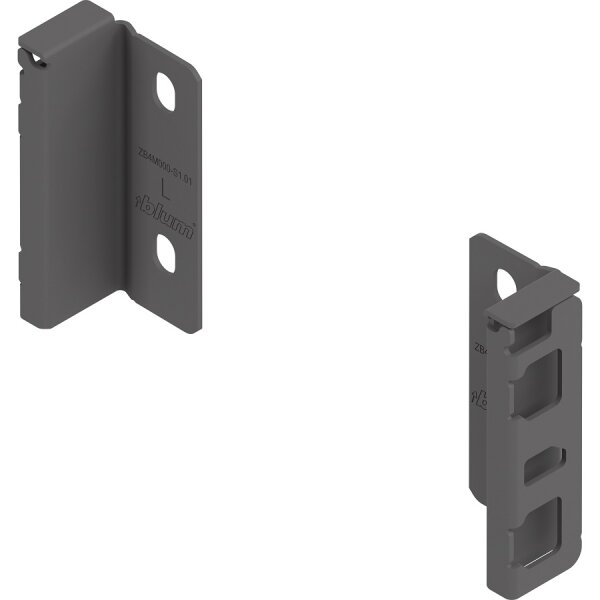 ZB4M000S MERIVOBOX Holzrückwandhalter, Höhe M (108 mm), links/rechts, oriongrau