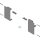 ZI4.0MS1 MERIVOBOX Fronthalter, Höhe M, für Innenschubkasten, links/rechts, indiumgrau