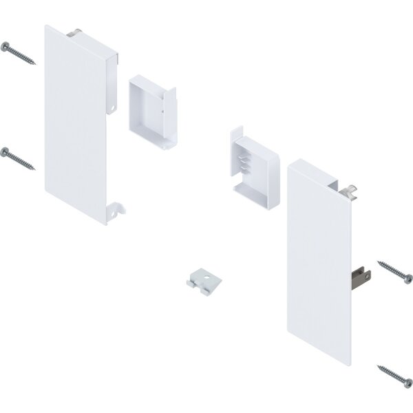 ZI4.1KS1 MERIVOBOX Fronthalter, Höhe K, für Innenschubkasten, links/rechts, seidenweiß,